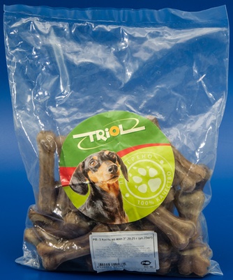 Лакомство для собак мелких пород TRIOL Кость из жил (7,5 см)