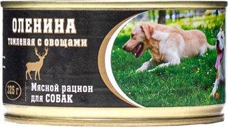Корм влажный для собак ВИТАМИН Оленина томленая с овощами (325 г)