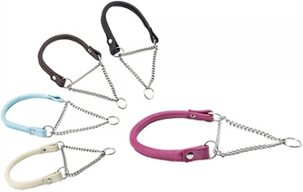 Удавка кожаная для собак ZOOM Cord круглая, цветная (6 мм/26 см)