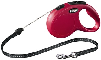 Рулетка для собак до 12 кг FLEXI New Classic красная (S/5 м)