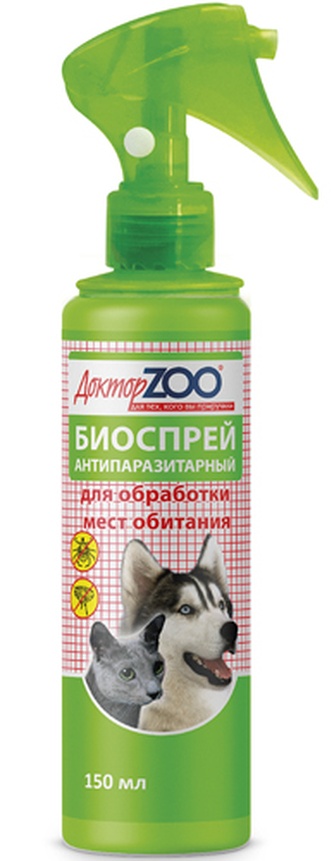 Биоспрей для помещений ДОКТОР ZOO антипаразитарный (150 мл)