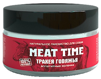 Лакомство для собак мелких пород MEAT TIME Аппетитные Колечки Трахея говяжья (30 г)