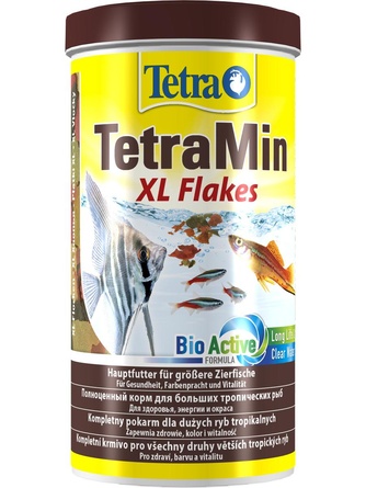 Корм для крупных декоративных рыб TETRA TetraMin XL Flakes, крупные хлопья (1000 мл)