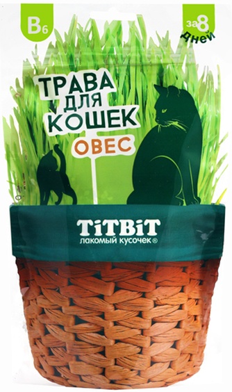 Травка для кошек TITBIT овес (60 г)
