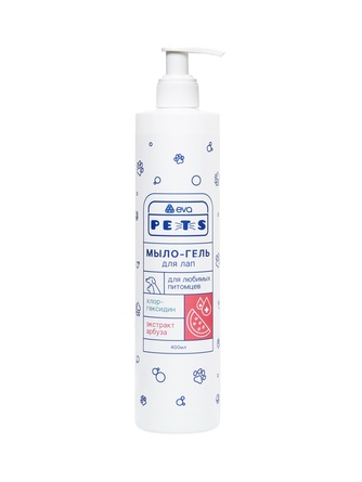 для животных EVA pets для мытья лап с хлоргексидином и экстрактом арбуза (400 мл)