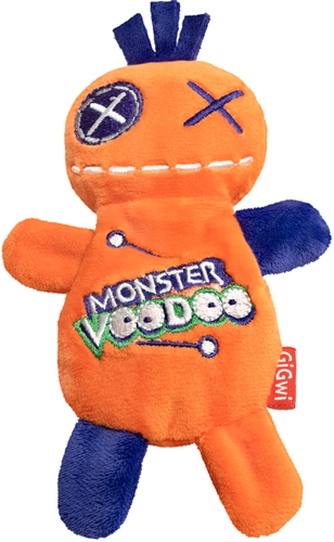 Игрушка для собак GIGWI Monster voodoo Кукла Вуду оранжевая (17,5 см)