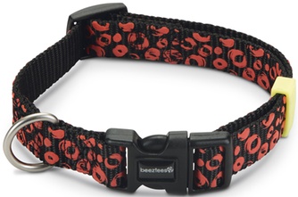 Ошейник нейлоновый для собак BEEZTEES Scribbles черный (1,5*40 см)