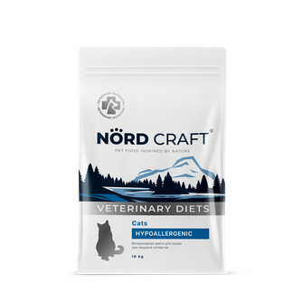 Корм сухой для кошек NORD CRAFT Cats Hypoallergenic при пищевой аллергии (10 кг)