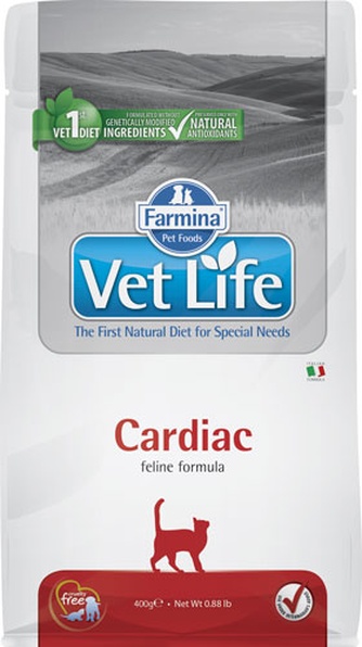 Корм сухой для кошек FARMINA 5980 Vet Life Cardiac при хронической сердечной недостаточности (400 г)
