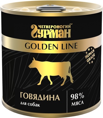 Корм влажный для собак ЧЕТВЕРОНОГИЙ ГУРМАН Golden Line Говядина в желе (240 г)
