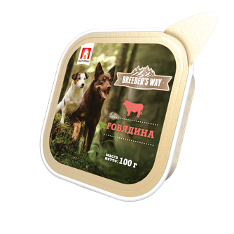 Корм влажный для собак ЗООГУРМАН BREEDER'S WAY говядина (100 г)