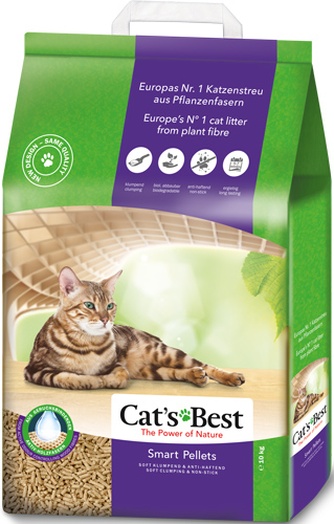Наполнитель комкующийся древесный для кошек CAT'S BEST Smart Pellets (20 л/10 кг)