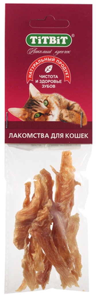 Лакомство для кошек TITBIT Лакомый кусочек Филе куриное (14 г)
