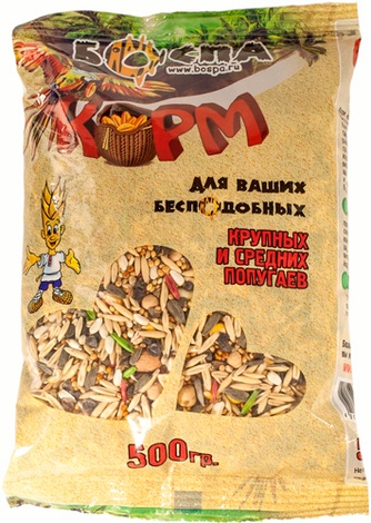 Корм для крупных и средних попугаев БОСПА (500 г)