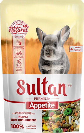 Корм сухой для шиншилл SULTAN Premium Appetite (700 г)