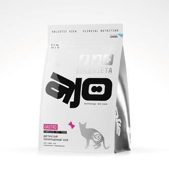 Корм сухой для кошек AJO Vet Dieta Gastro при нарушениях пищеварения (400 г)