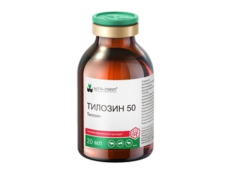 Раствор для животных NITA-FARM тилозин 50 антиабктериальный (20 мл)
