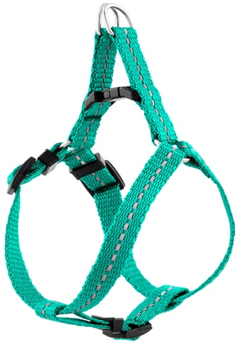 Шлейка быстросъёмная для собак SAIVAL Рефлекс светоотражающая зеленая (XS/27см/35см)