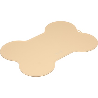 Коврик под миску V.I.PET силиконовый в форме косточки, бежевый (52*38 см) Коврик под миску V.I.PET силиконовый в форме косточки, бежевый (52*38 см)