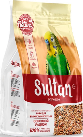 Корм сухой для волнистых попугаев SULTAN Premium Основной рацион (500 г)