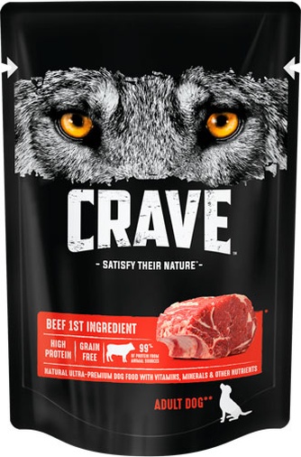 Корм влажный для взрослых собак CRAVE Adult Dog с говядиной (85 г)