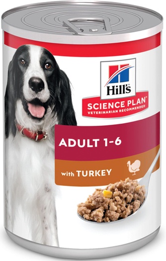 Корм влажный для собак HILL'S Science Plan adult 1-6 индейка (370 г)