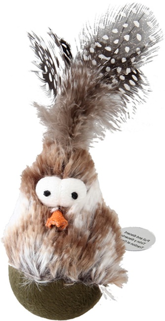 Игрушка для кошек GIGWI Catch & Fetch Eco Птичка со звуковым чипом (9 см)