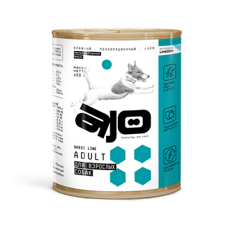 Корм влажный для взрослых собак AJO ADULT (400 г)
