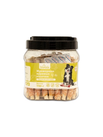 Лакомство для собак BIOHAUS мраморные куриные палочки (750 г)
