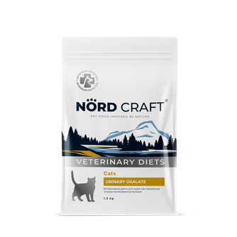 Корм сухой для кошек NORD CRAFT Cats Urinary Oxalate при оксалатном течении мочекаменной болезни (1,5 кг)