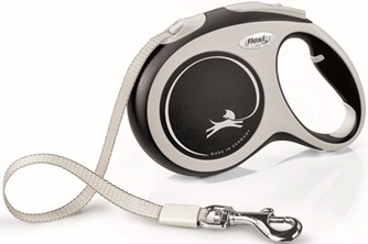 Рулетка для собак до 60 кг FLEXI New comfort черная (L/5 м)