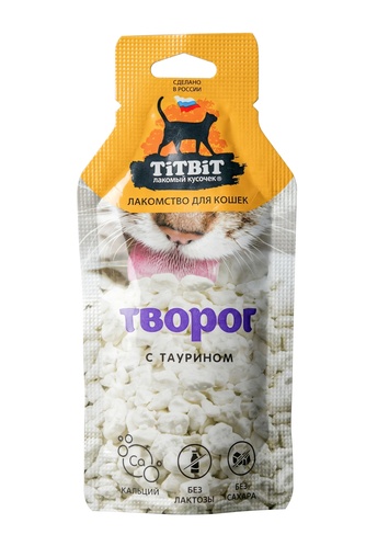 Лакомство для кошек TITBIT Творог с таурином (15 г)