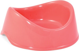 Миска для собак мелких и средних пород GAMMA Бисквит пластиковая коралловая (0,25 л)