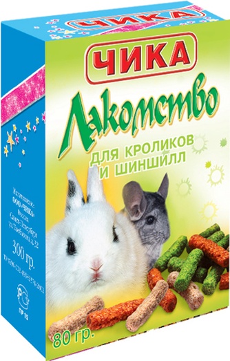 Лакомство для кроликов и шиншилл ЧИКА Палочки (80г)
