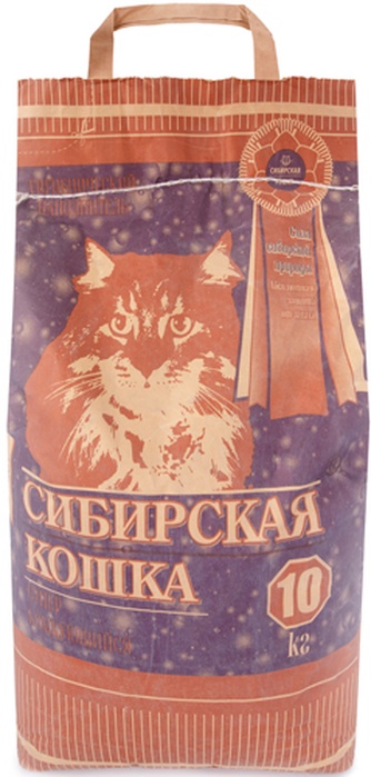 Наполнитель комкующийся бентонитовый для кошек СИБИРСКАЯ КОШКА Супер (10 л)