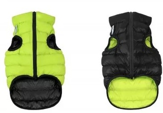 Куртка двухсторонняя для собак крупных пород AIRYVEST салатово-черная (L/55 см)