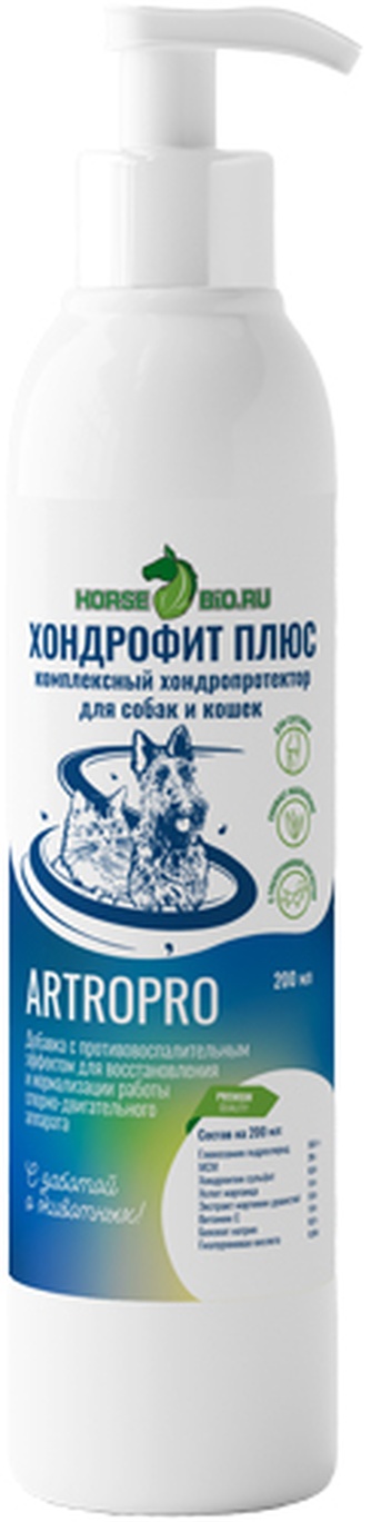 Кормовая добавка для собак и кошек ХОНДРОФИТ ПЛЮС artropro комплексный хондропротектор (200 мл)