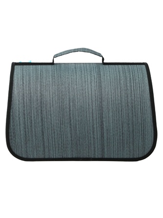 Сумка-переноска для кошек и собак RICH BREED MYJET иллюминатор/сетка, серо-изумрудная лайн (M/40*25*25 см)