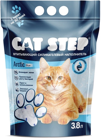 Наполнитель впитывающий силикагелевый для кошек CAT STEP (3,8 л/1,67 кг)