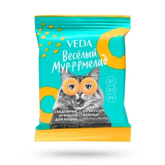 Лакомство для кошек VEDA Веселый мур-р-рмелад со вкусом курицы (6 г)