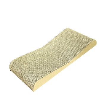 Когтеточка-лежанка для кошек ЗВЕРЬЕ МОЕ Дюна, картон (47*21*5 см)