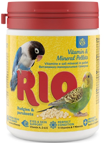 Витаминно-минеральные гранулы для волнистых и средних попугаев RIO (600 г)