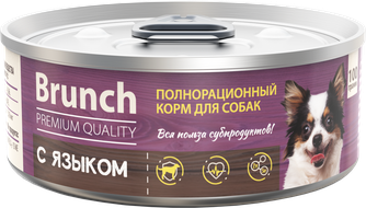 Корм влажный для собак BRUNCH с языком (100 г)