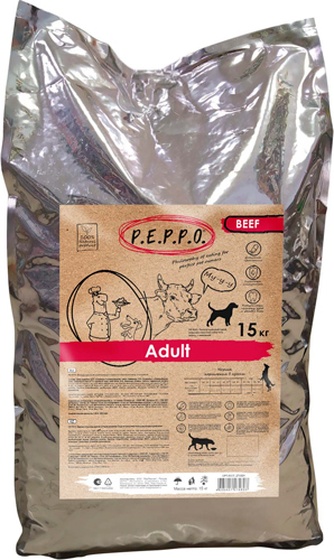 Корм сухой для собак PEPPO Adult Beef с говядиной (15 кг)