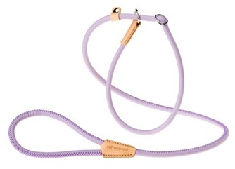 Поводок для собак FERPLAST Derby  эко-кожа с нейлоновым шнуром, с удавкой фиолетовый (1,6 м/10 мм)