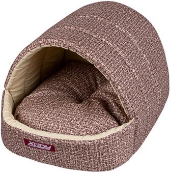 Домик для кошек и собак XODY №2 рогожка Коричневый (44*50*40 см)