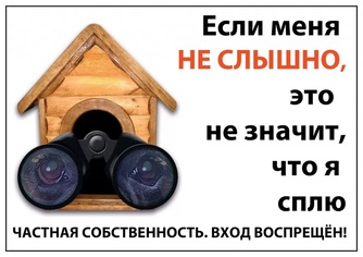 *0044 ДАРЭЛЛ Табличка "Если меня не слышно, это не значит, что я сплю!" формат А4 (291335)