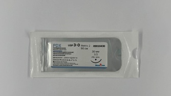 мононить полидиоксаноновая BAZAVET PDX (3/0 (2), ОР, 1/2, 30мм, 90см/12 шт)