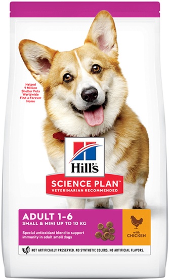 Корм сухой для собак мелких и миниатюрных пород HILL'S Science Plan Adult Small&Min Курица (1,5 кг)