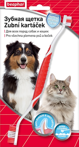 Зубная щетка для собак BEAPHAR Toothbrush двойная